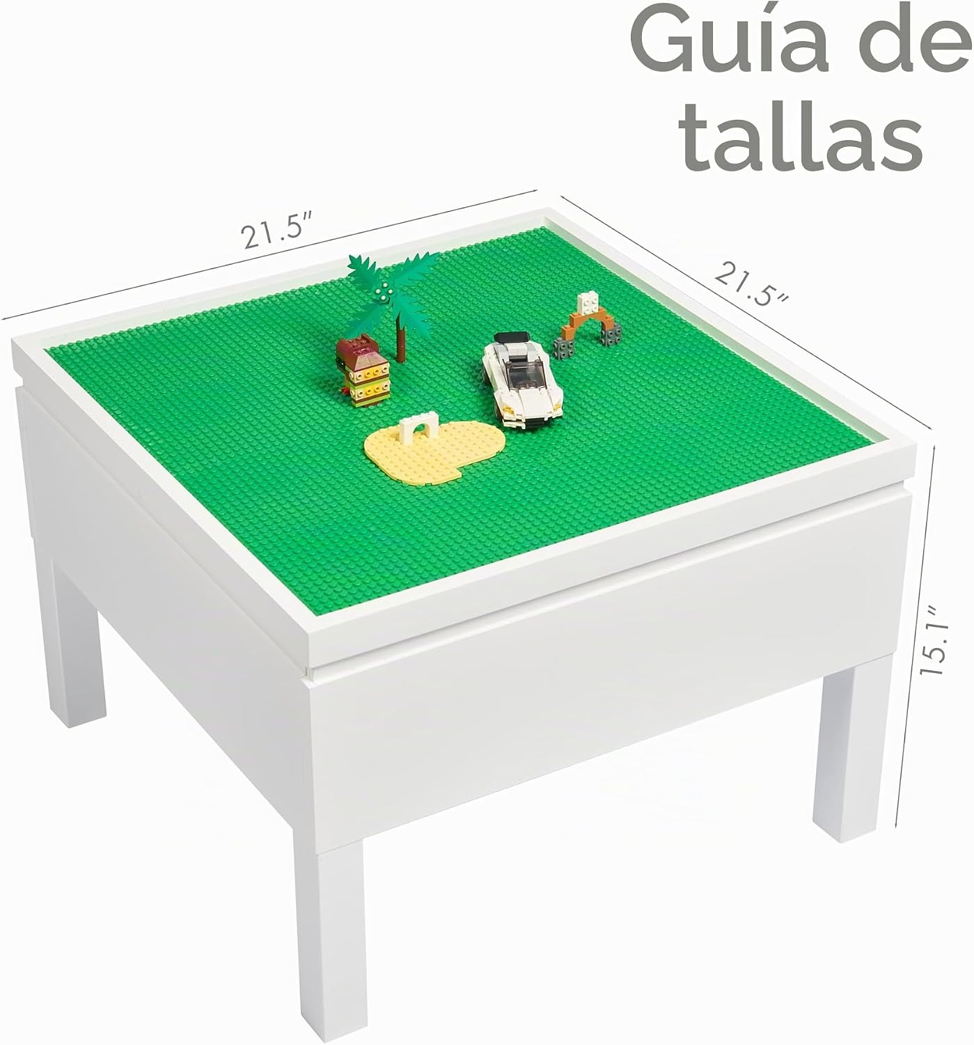 UTEX Mesa de construcción 3 en 1 para niños y mesa de ajedrez compa...