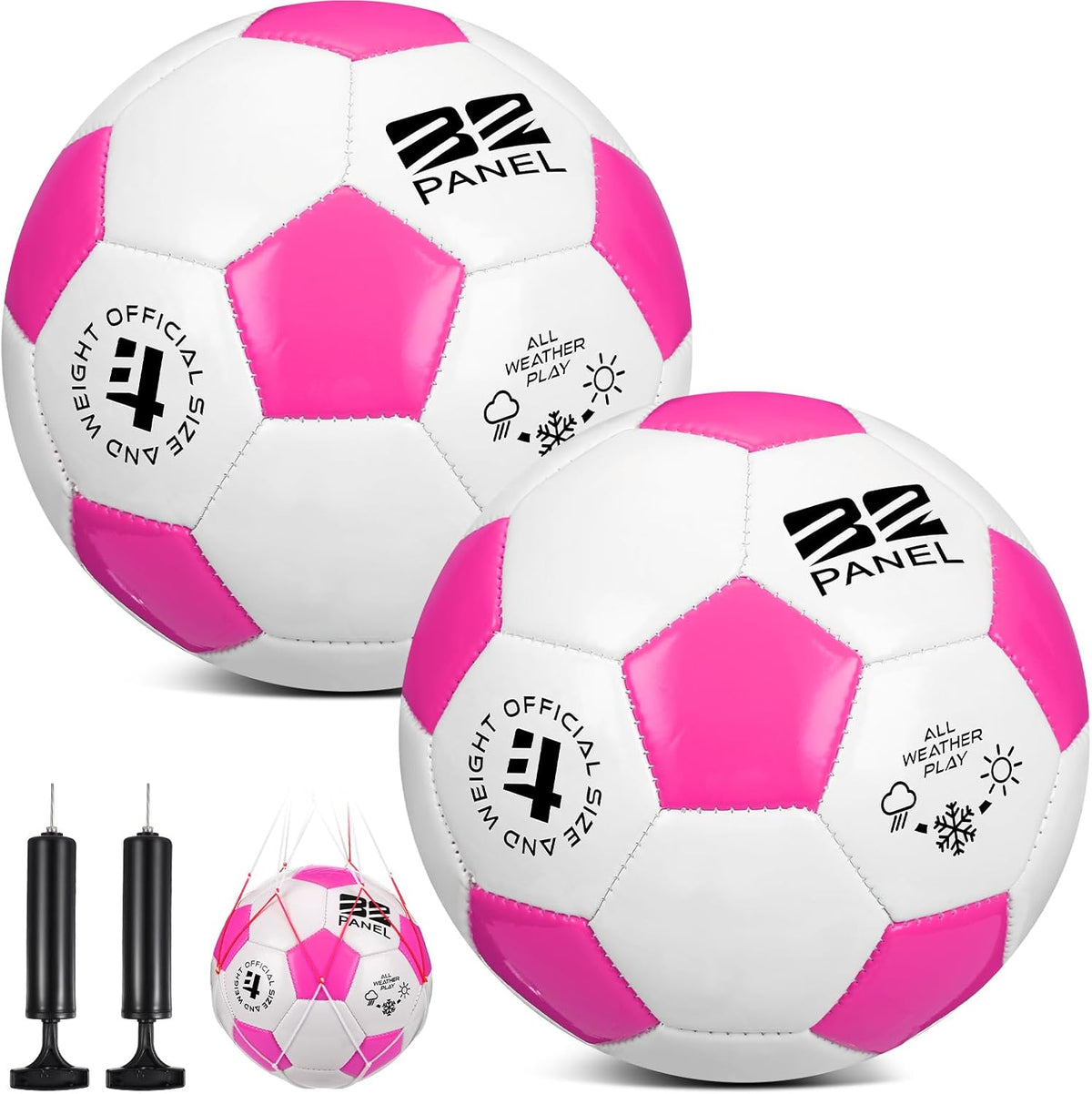 Shappy 2 pelotas de fútbol a granel con bolsa de malla de bomba | T...