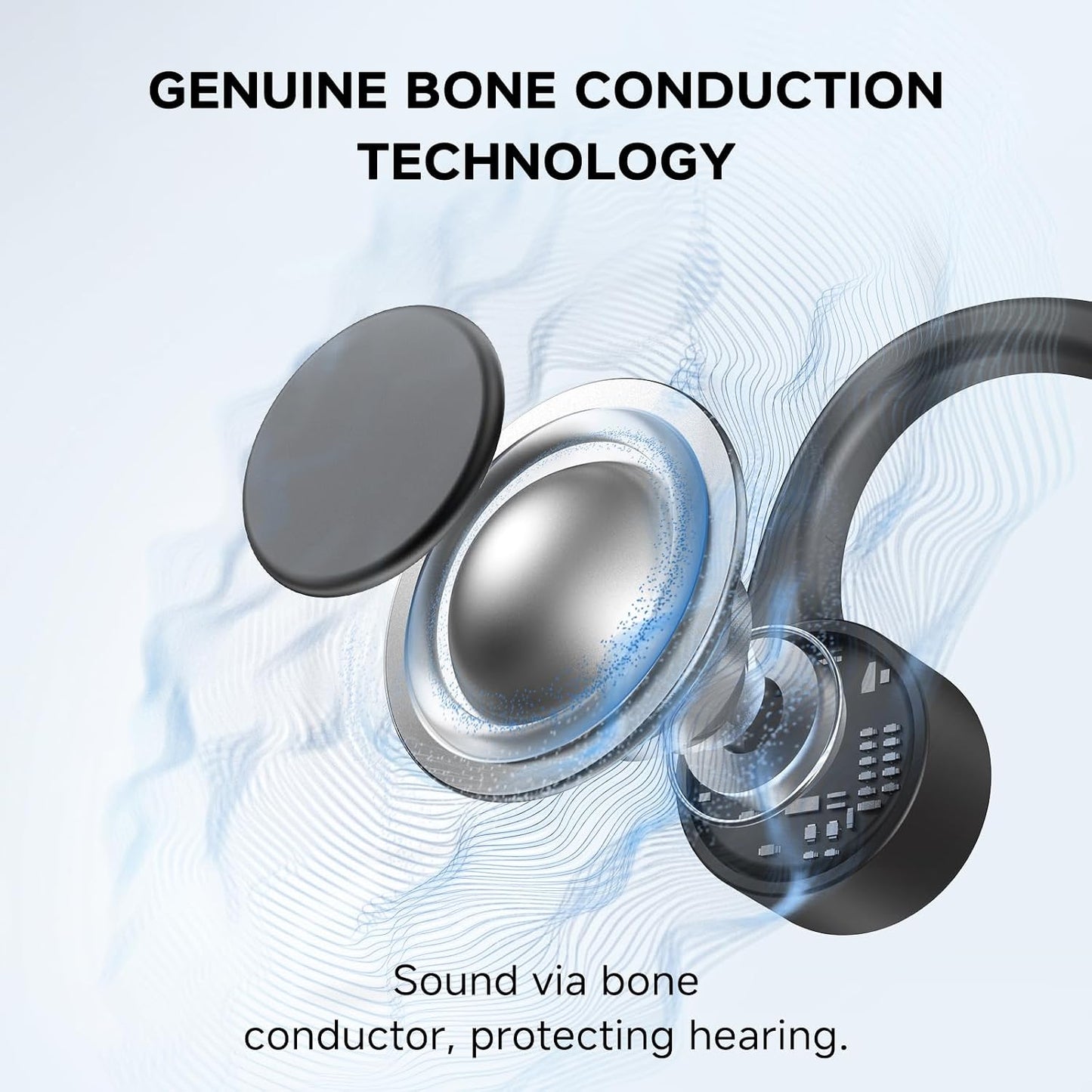 Yorlu Auriculares de conducción ósea, auriculares Bluetooth 5.4 act...
