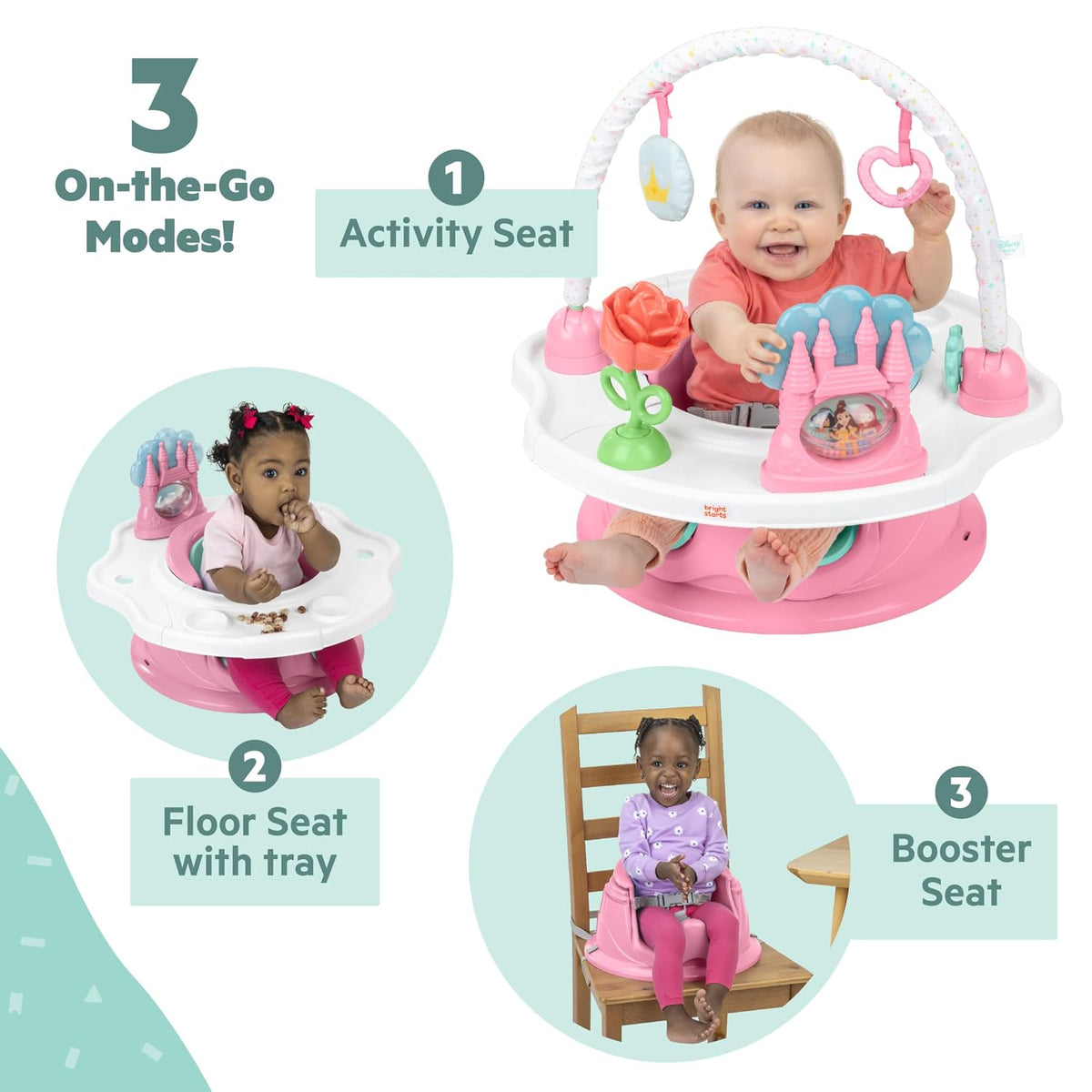 Bright Starts Disney Princess SuperSeat, divertido asiento de bebé...