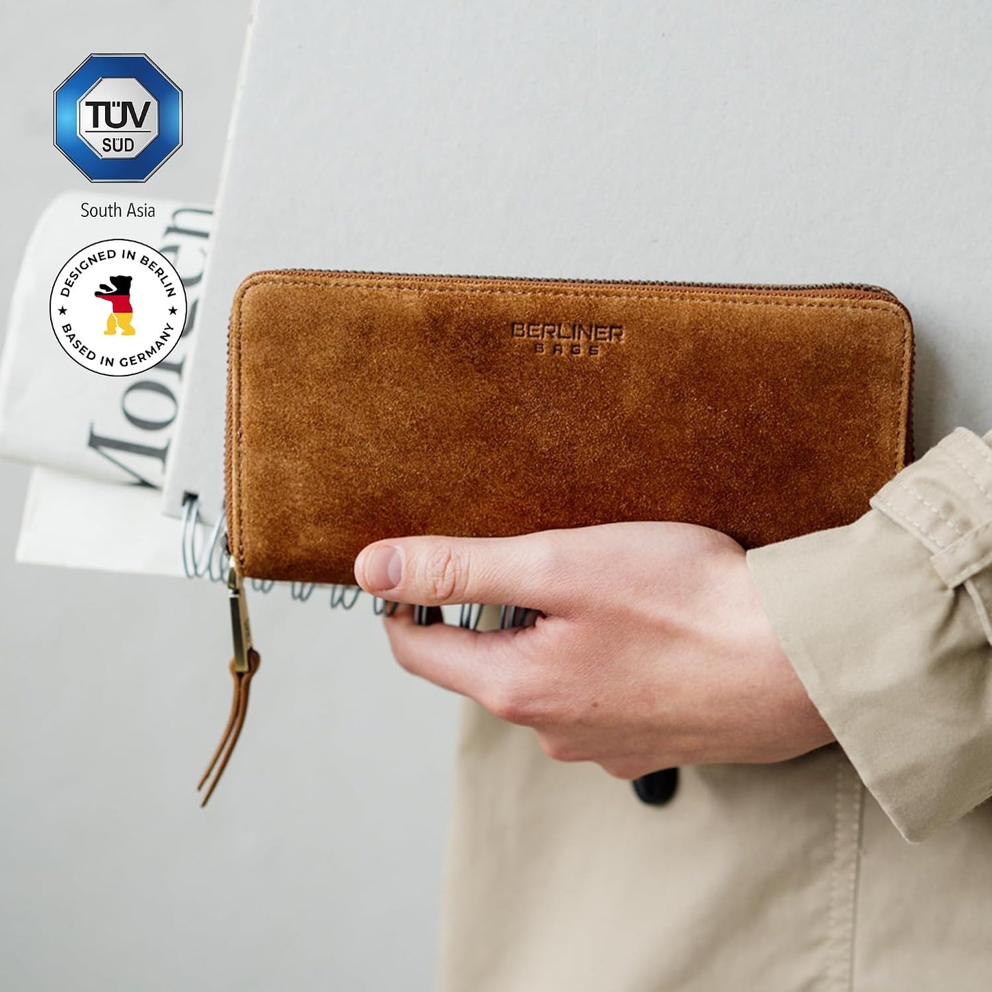 BERLINER BAGS Billetera Palma, RFID bloqueo de la cartera para muje...