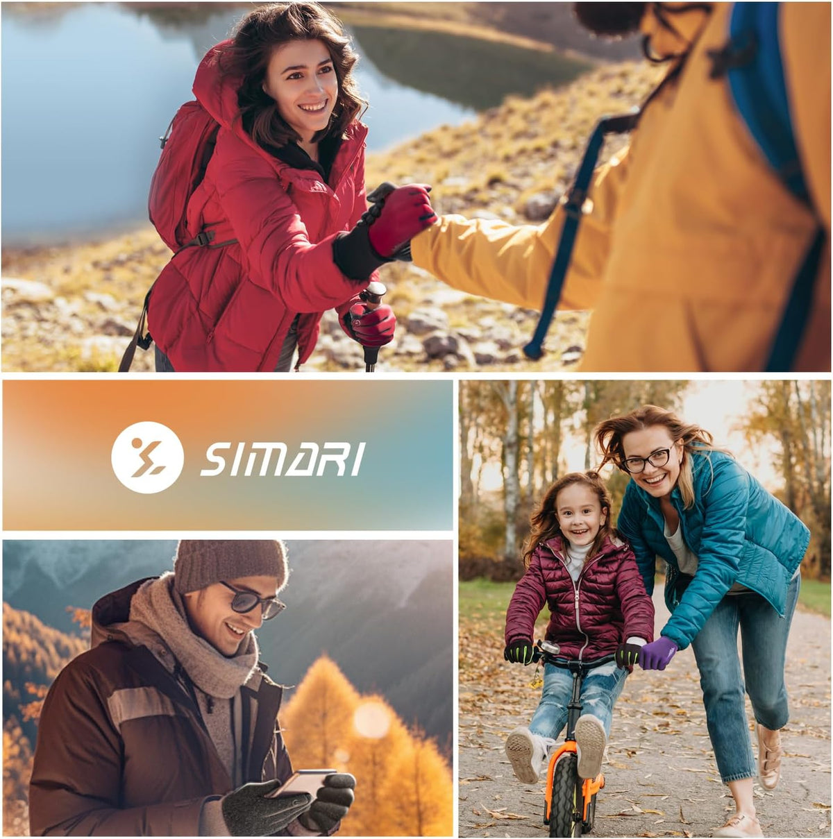 SIMARI Guantes de invierno para mujeres y hombres, con forro, para...