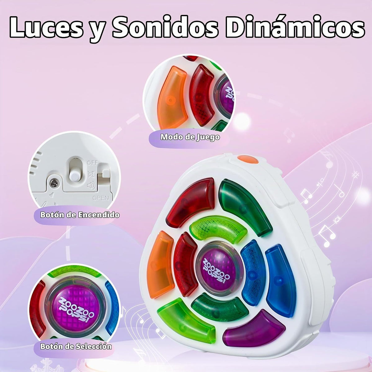 MINDNOOK Juego de memoria electrónica de 2 piezas para 1 a 2 jugado...
