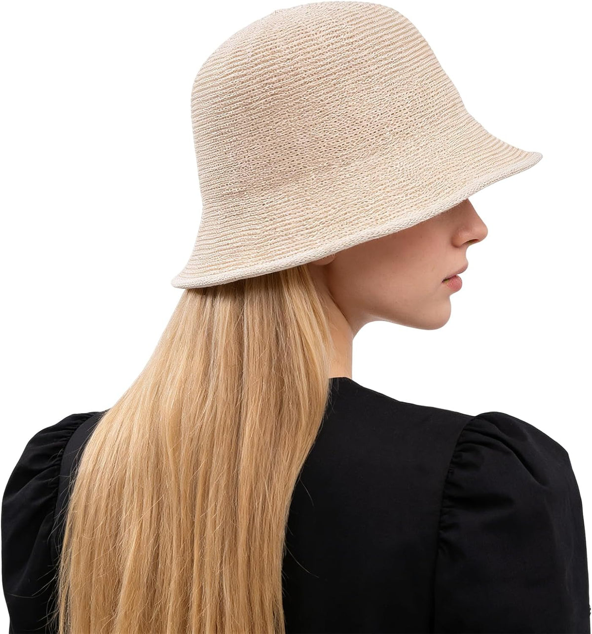 MILAKOO Sombrero de pescador de ganchillo trenzado de punto flojo c...