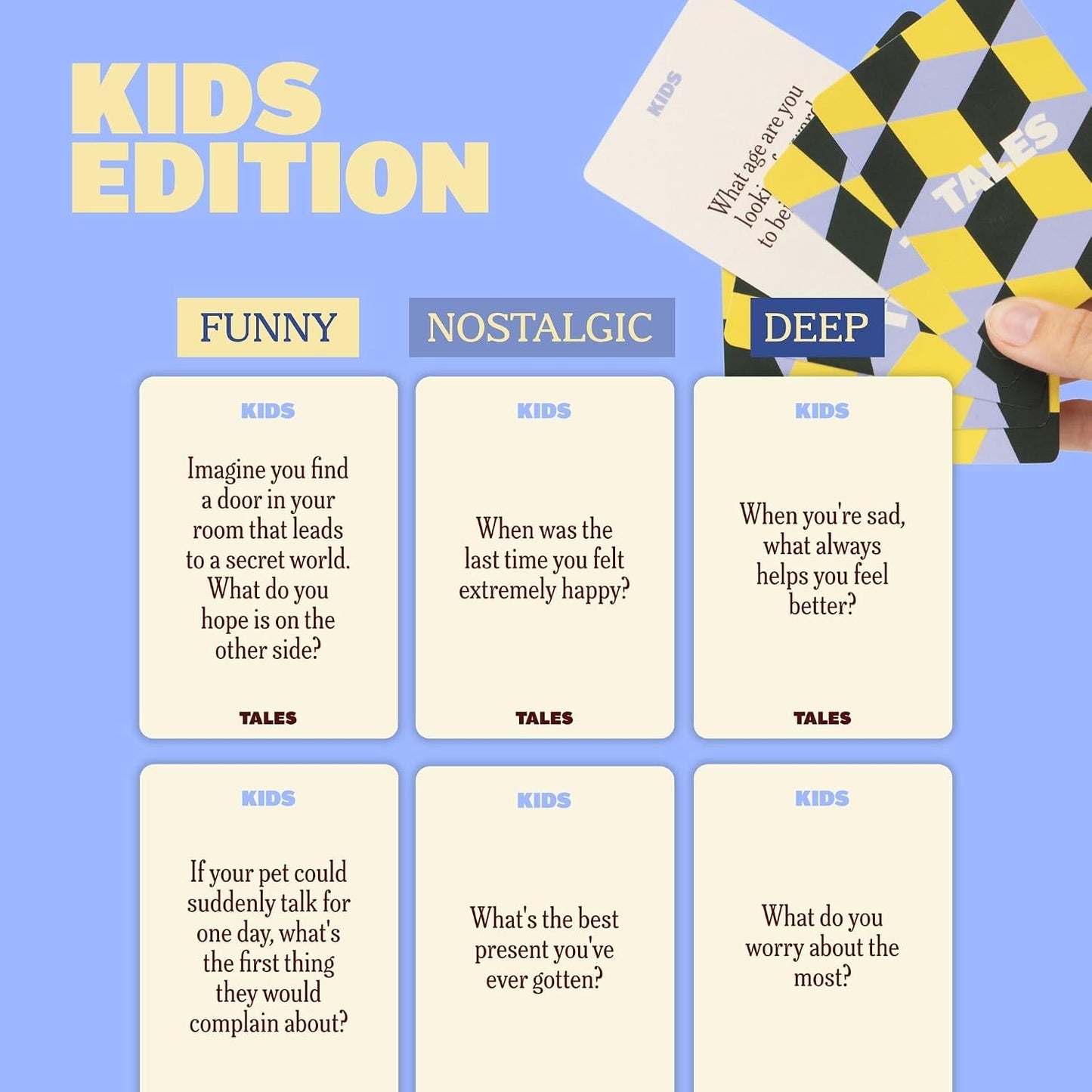 TALES Tarjetas de conversación, edición para niños, 150 unidades, d...