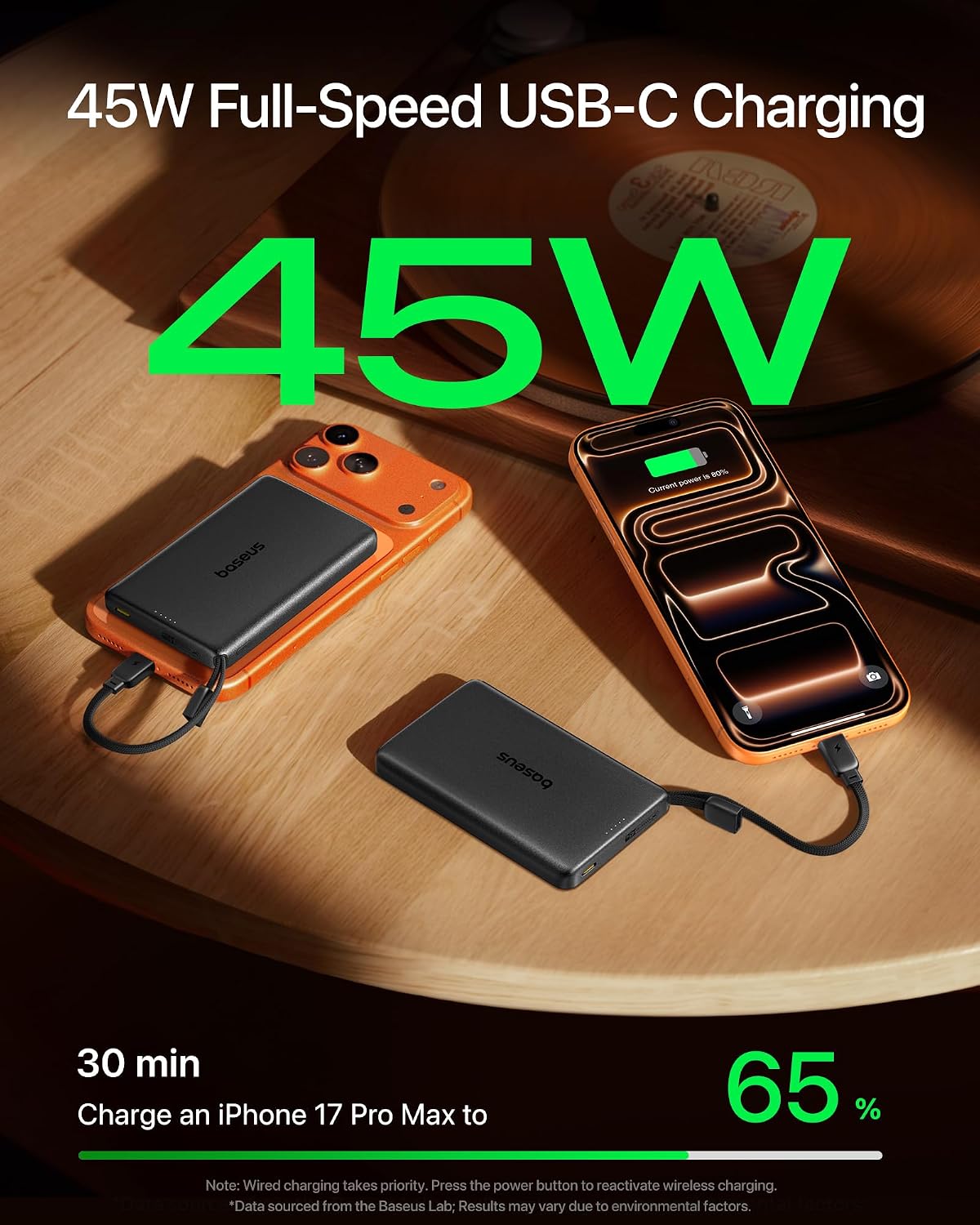 Baseus Picogo AM52 MagSafe Power Bank, Qi2.2 25W 10,000mAh cargador...