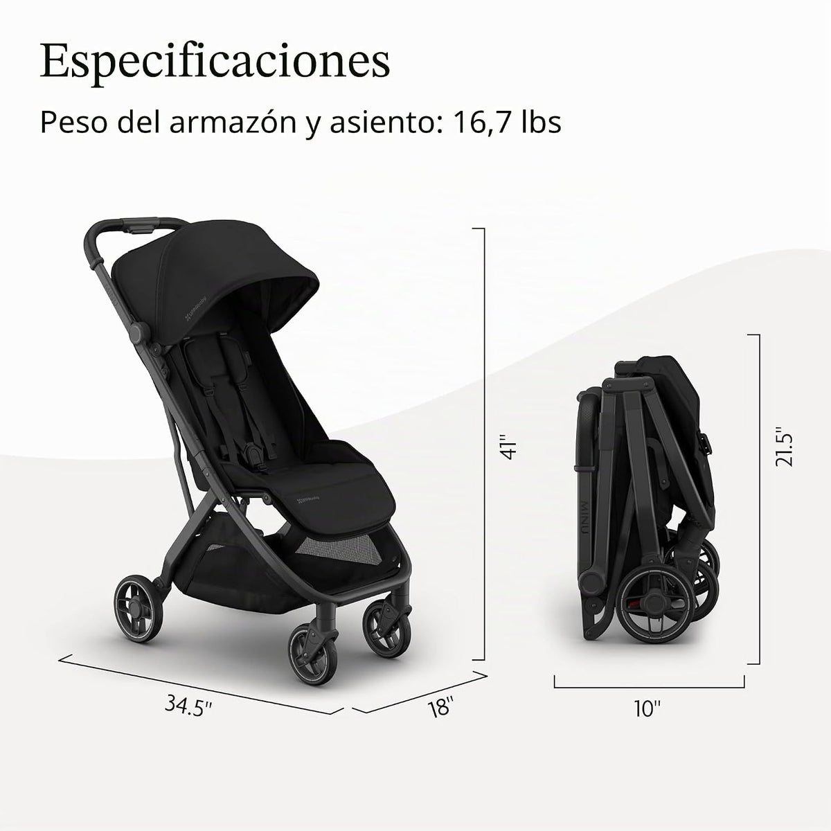 UPPAbaby Cochecito de viaje Minu V3 - Ligero y compacto - James | L...