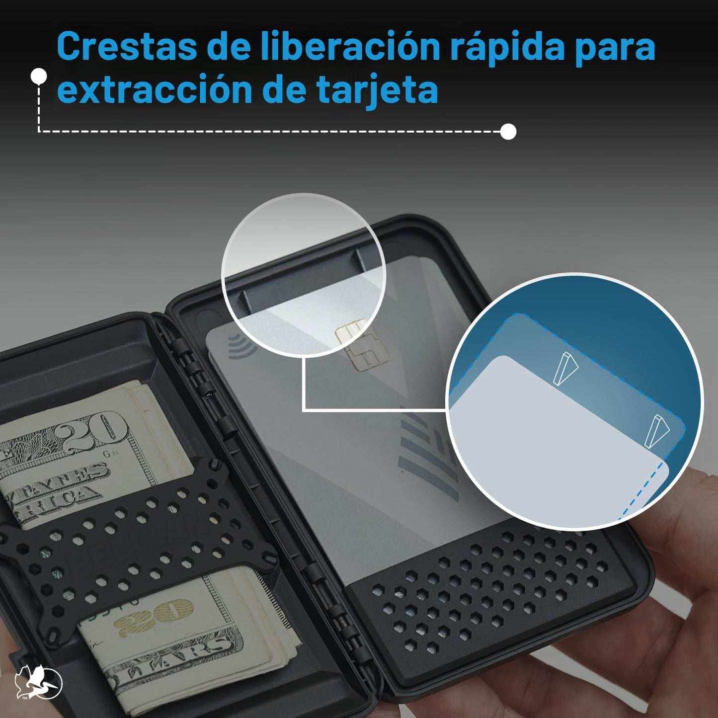Pelican MagSafe Wallet para iPhone - Cartera magnética delgada para...