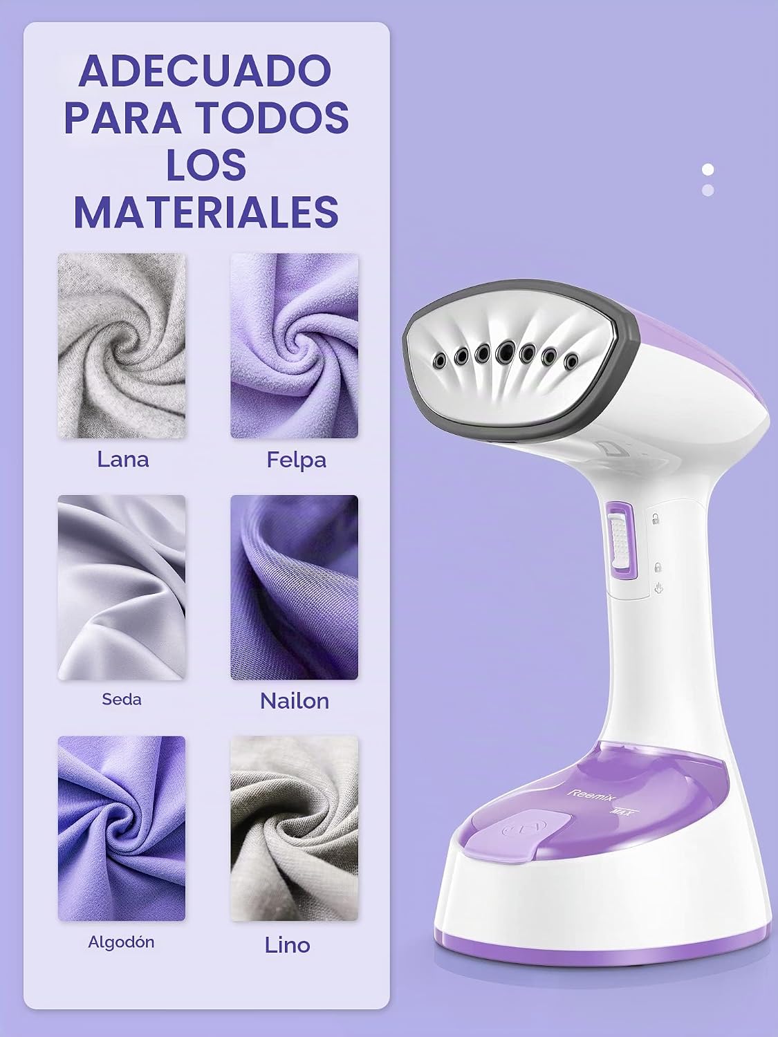 Vaporizador para ropa, diseño plegable de mano, removedor de arruga...