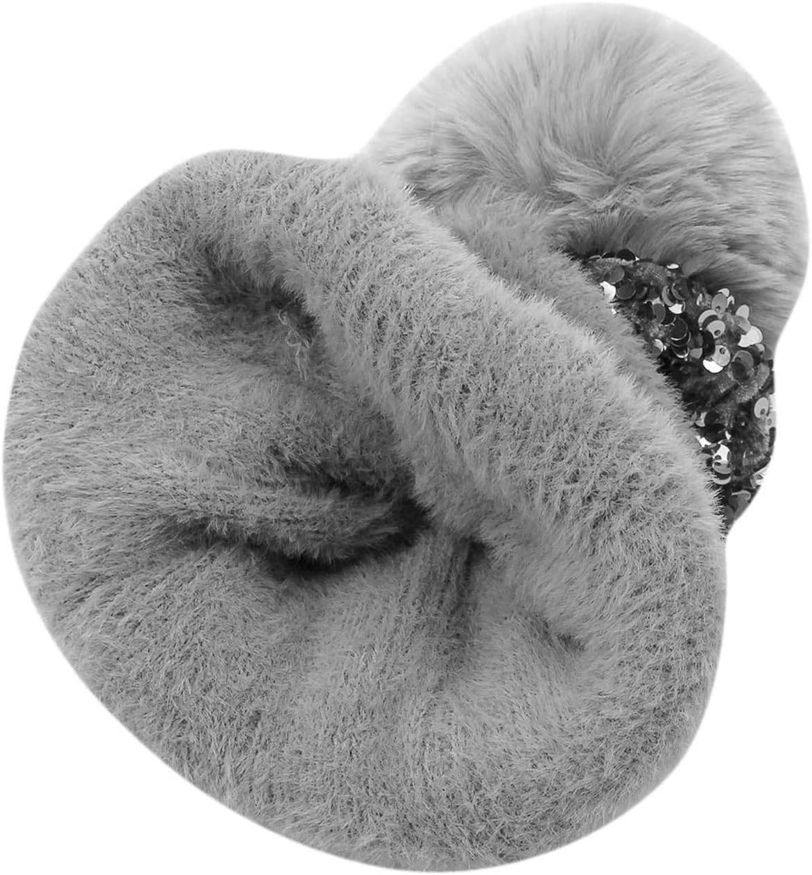 Caviotess Gorro de punto con lentejuelas brillantes para mujer, gor...