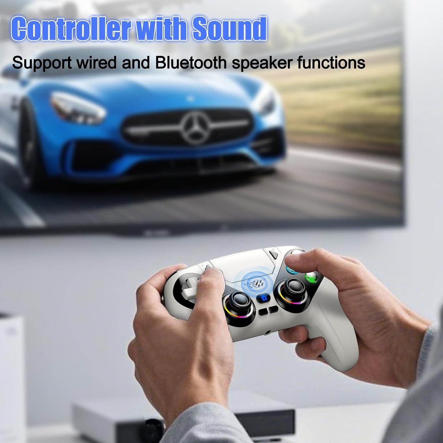 Controlador inalámbrico LED Gamrombo para PS5, compatible con PS5 P...