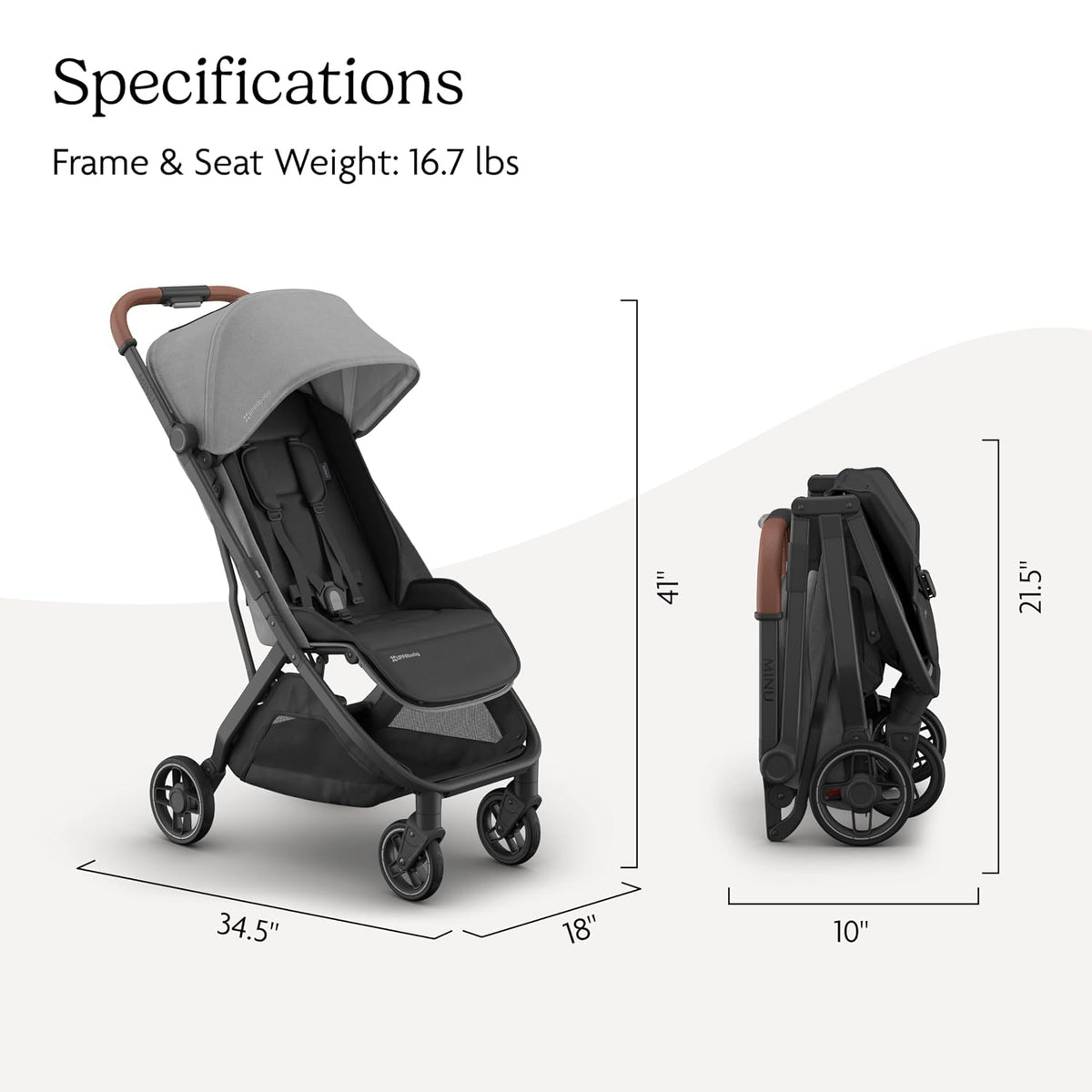 UPPAbaby Minu V3 Silla de Paseo de Viaje | Diseño Ligero + Compacto...