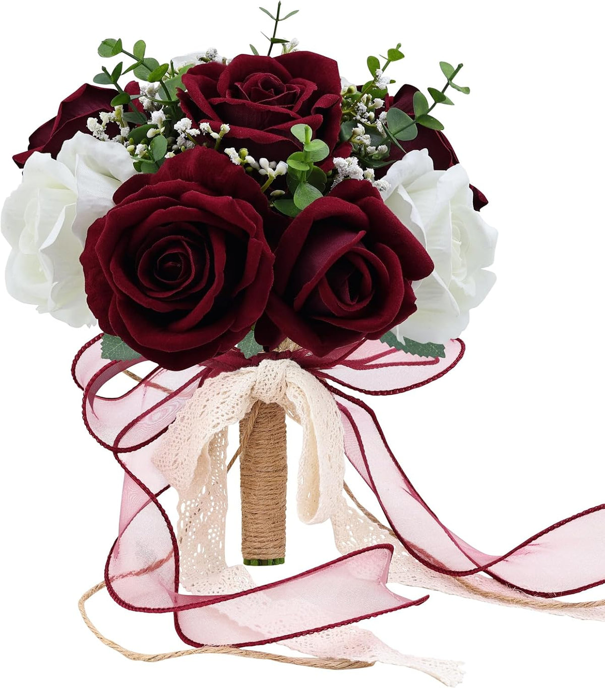Vkkperp Ramos de boda de 9 pulgadas para novia, dama de honor, rosa...