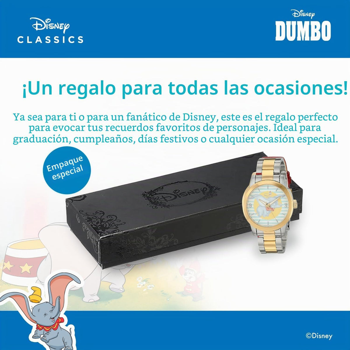 Disney Reloj de cuarzo analógico deportivo casual para adultos