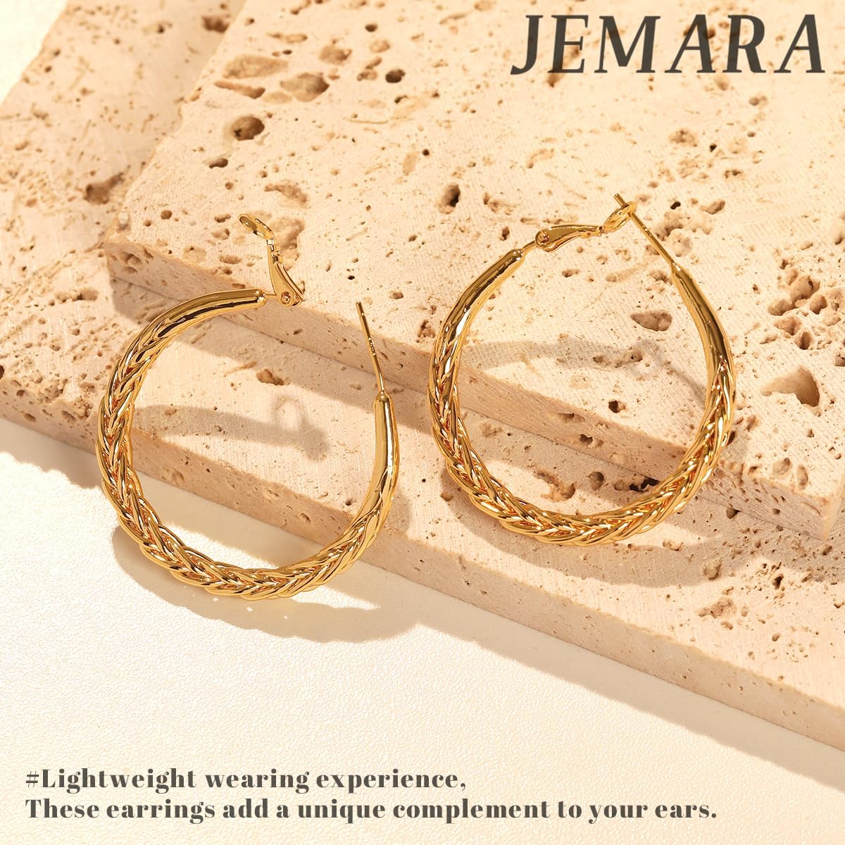 JEMARA Pendientes de Aro de Plata para Mujer a la Moda Hipoalergéni...