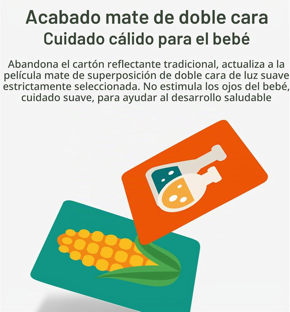 BARMACO Tarjetas de aprendizaje blancas y negras de las PC del alto...