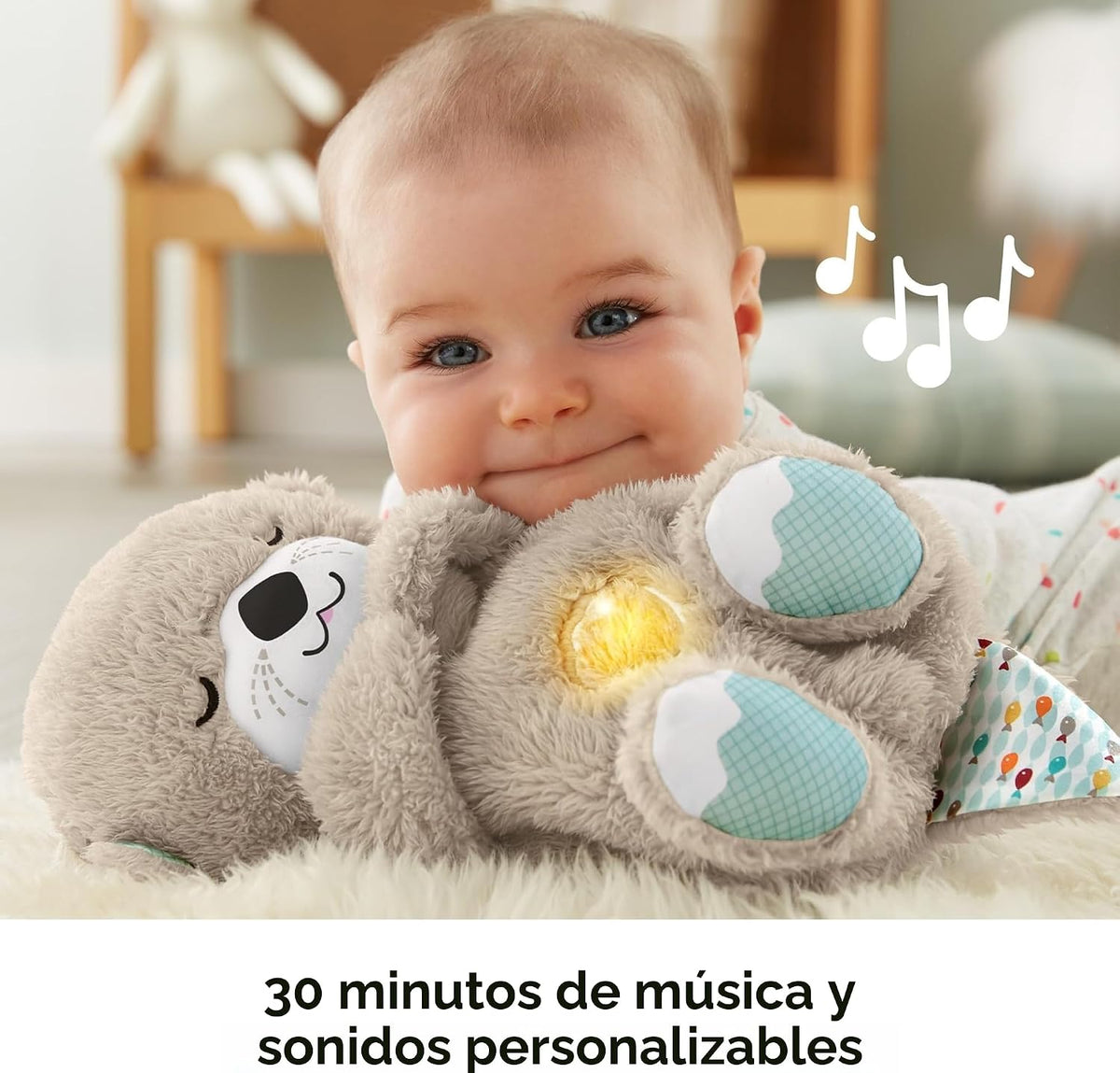 Fisher-Price Juguete para bebé Soothe 'n Snuggle Otter - Máquin...