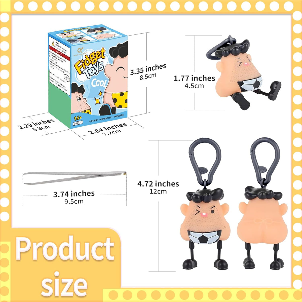 Juguetes fidget de fútbol para rascar la piel, regalo divertido par...