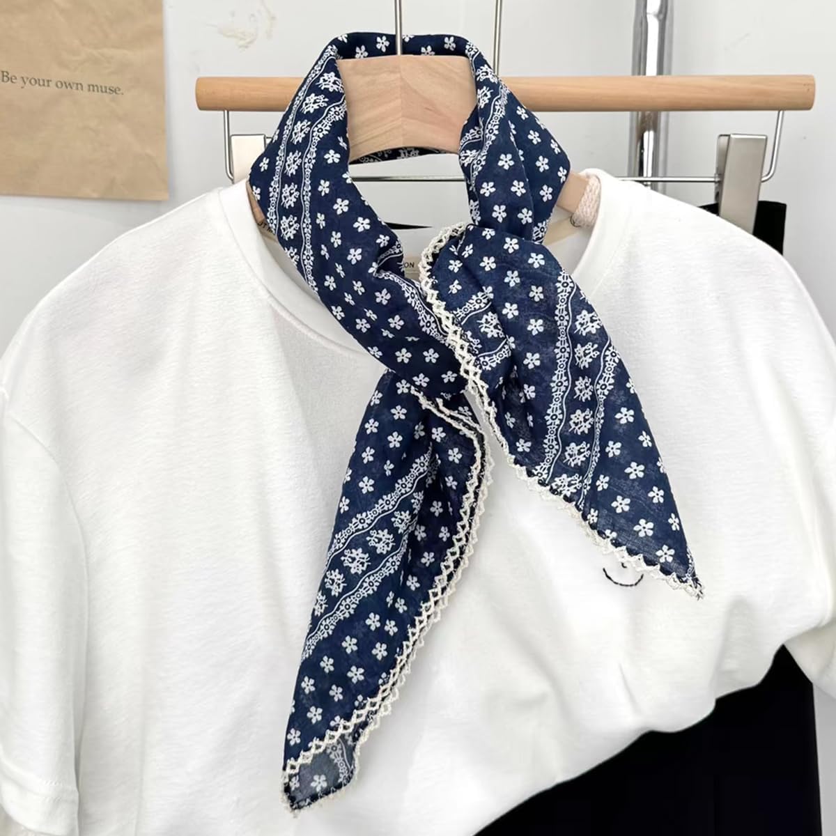 Pemilosci Paquete de 2 Bandanas Grandes de Algodón para la Cabeza,...
