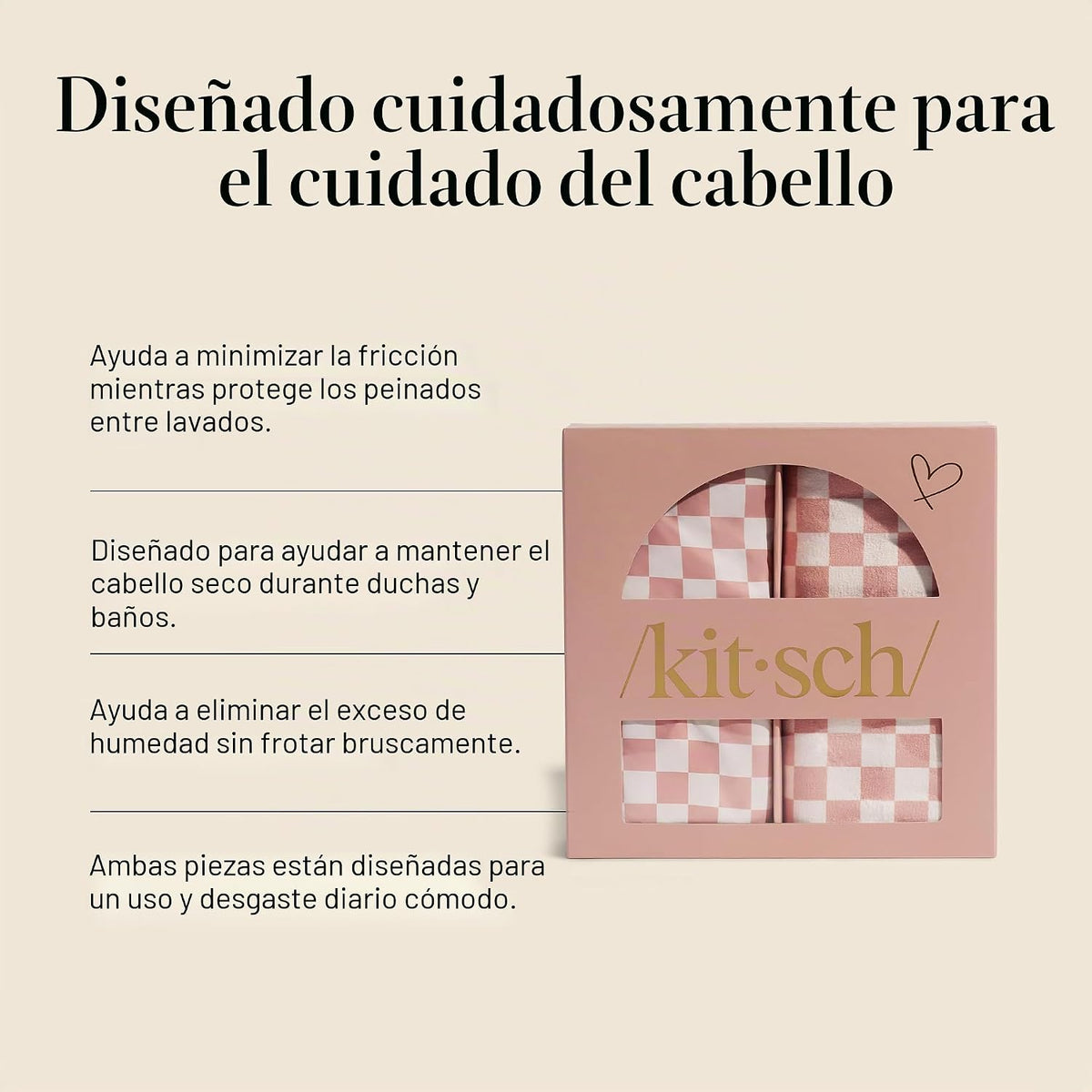 Kitsch Toalla de pelo de microfibra XL para mujer | Toallas de micr...