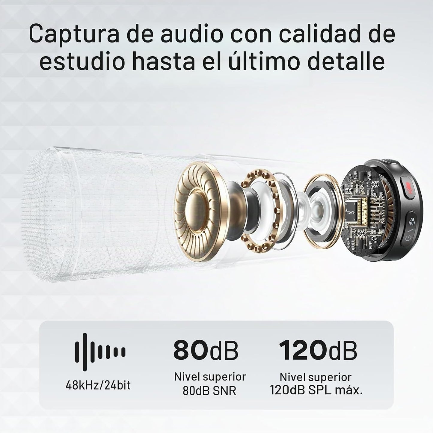MAONO Micrófono Lavalier inalámbrico para cámara\/PC\/portátil\/tel...