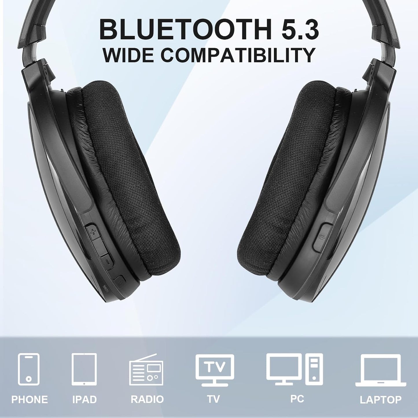 Daysnew - auriculares inalámbricos para TV con base de carga y tran...