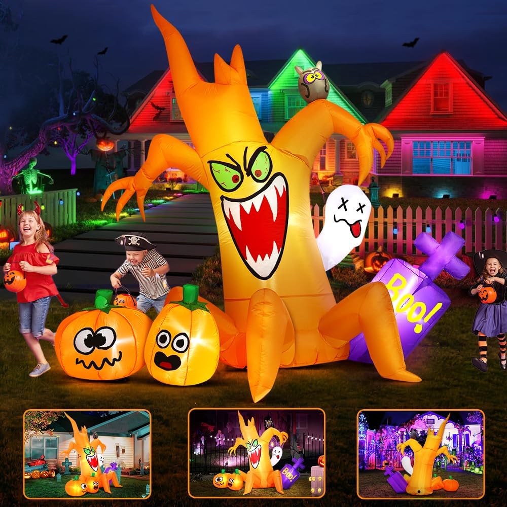 Decoraciones inflables de Halloween de 8 pies al aire libre, decora...