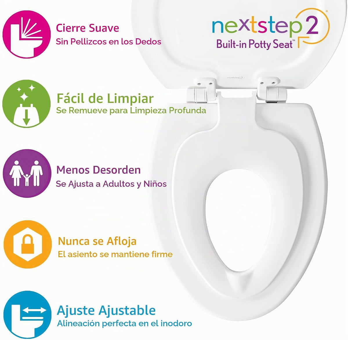 Mayfair NextStep2 - Asiento de inodoro con asiento de entrenamiento...