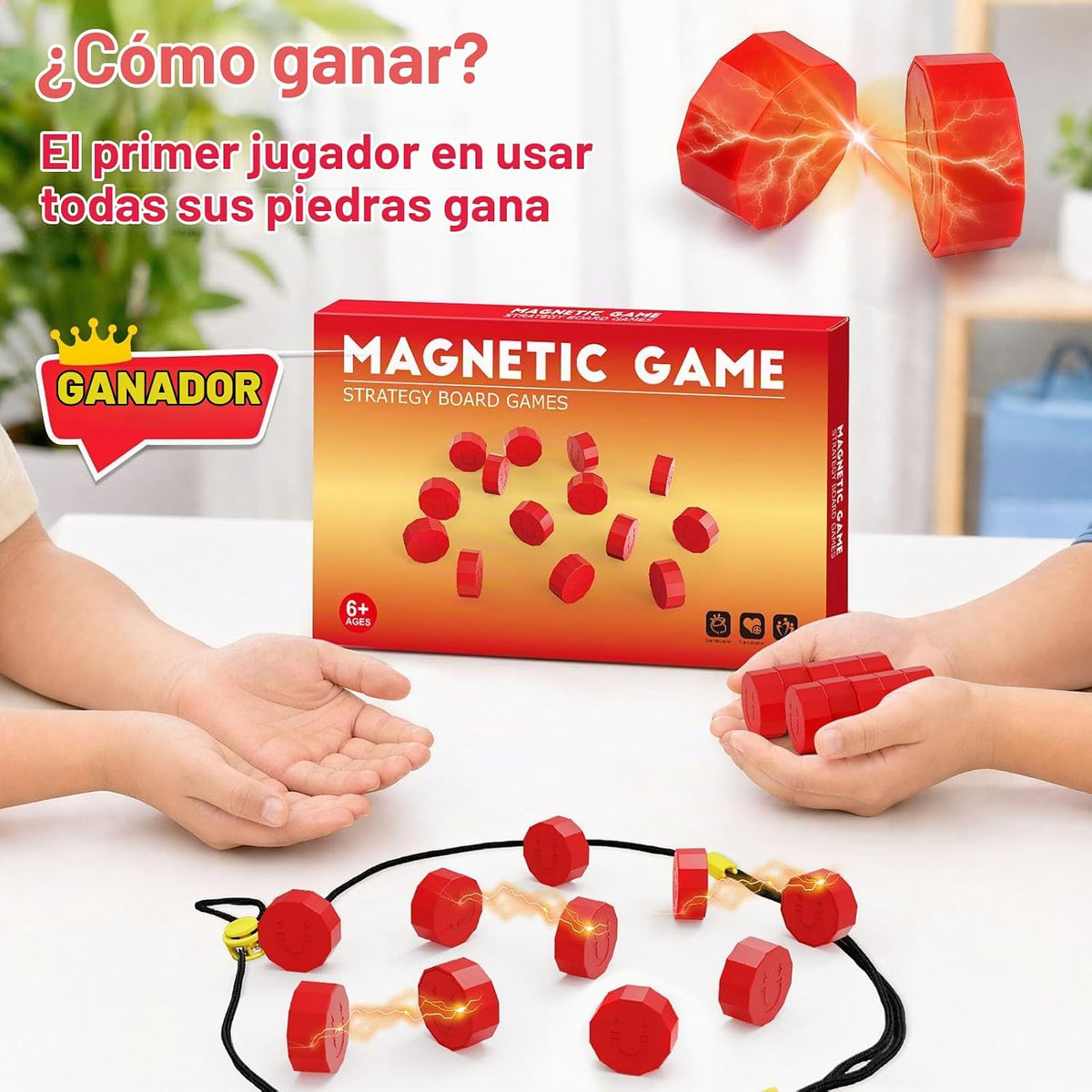 Juego de imán, juego magnético con cuerda, juegos de mesa para adul...