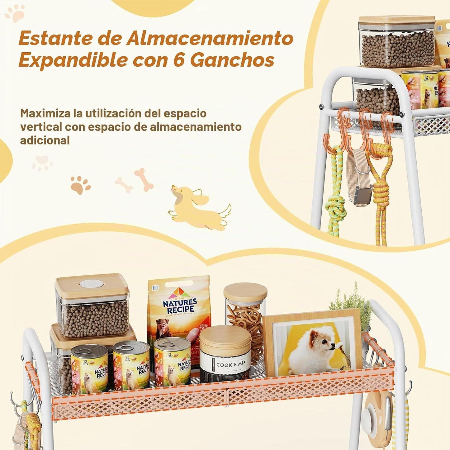Lomivra Cesta grande de juguetes para perros (23.6 x 11.2 x 9.7 pul...