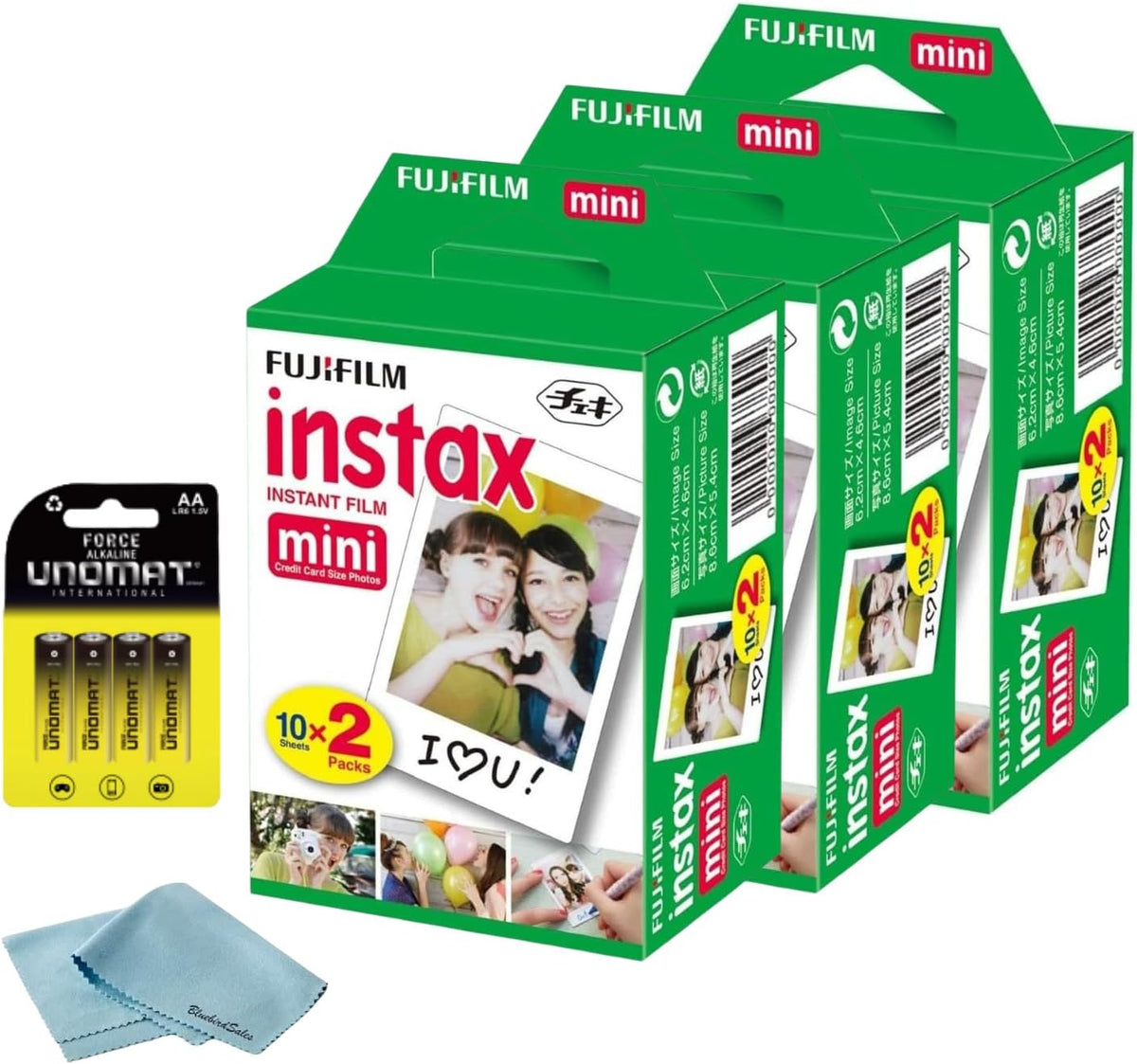 Fujifilm Película instantánea Instax Mini, 60 disparos (10 hojas x...