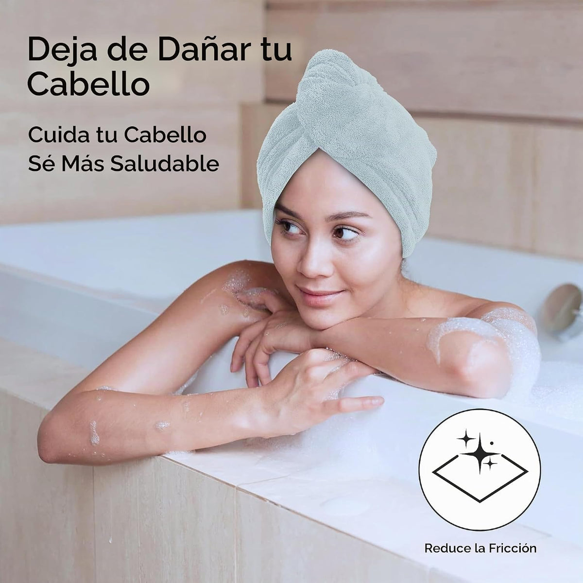 TENSTARS Paquete de 5 Toallas de Microfibra Engrosadas para Cabello...