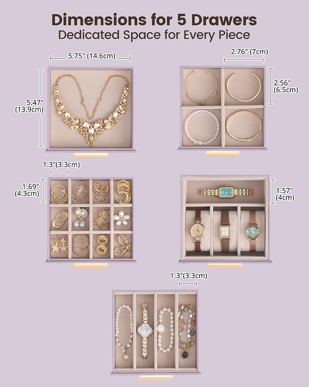 Lolalet Joyero organizador grande para mujer, organizador de joyas...