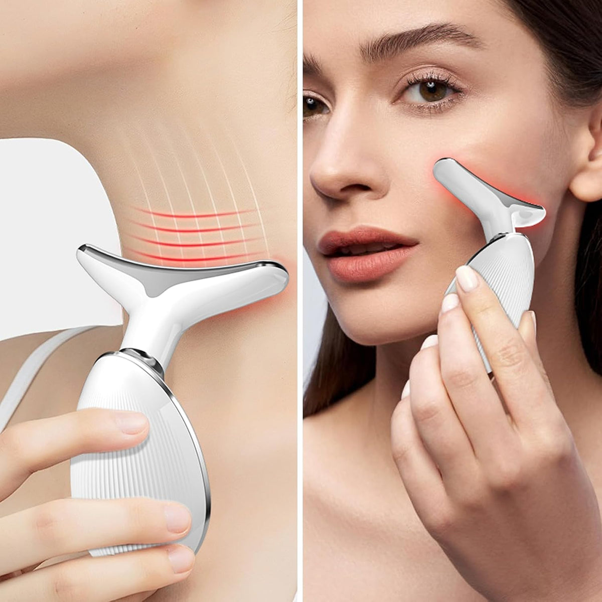 MOYAC Herramienta de masaje facial 7 en 1, terapia de luz roja para...
