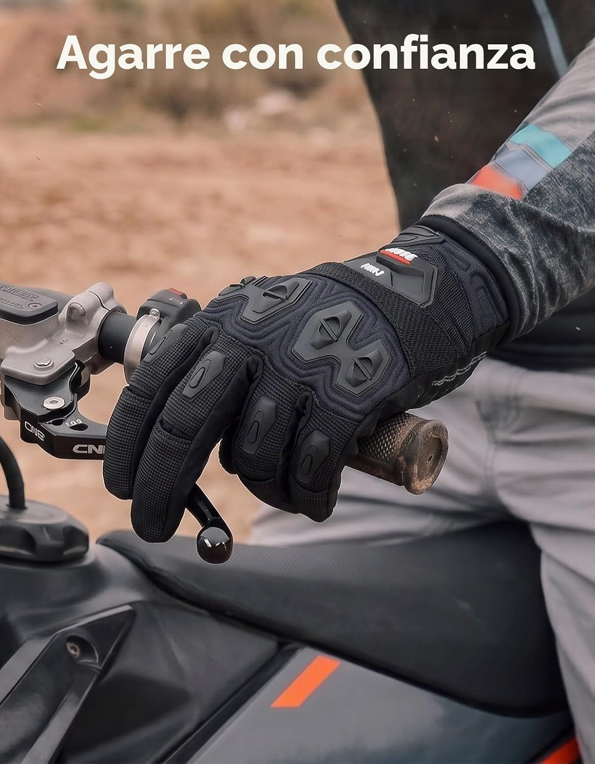 KEMIMOTO - Guantes para bicicleta de tierra para hombres, con panta...