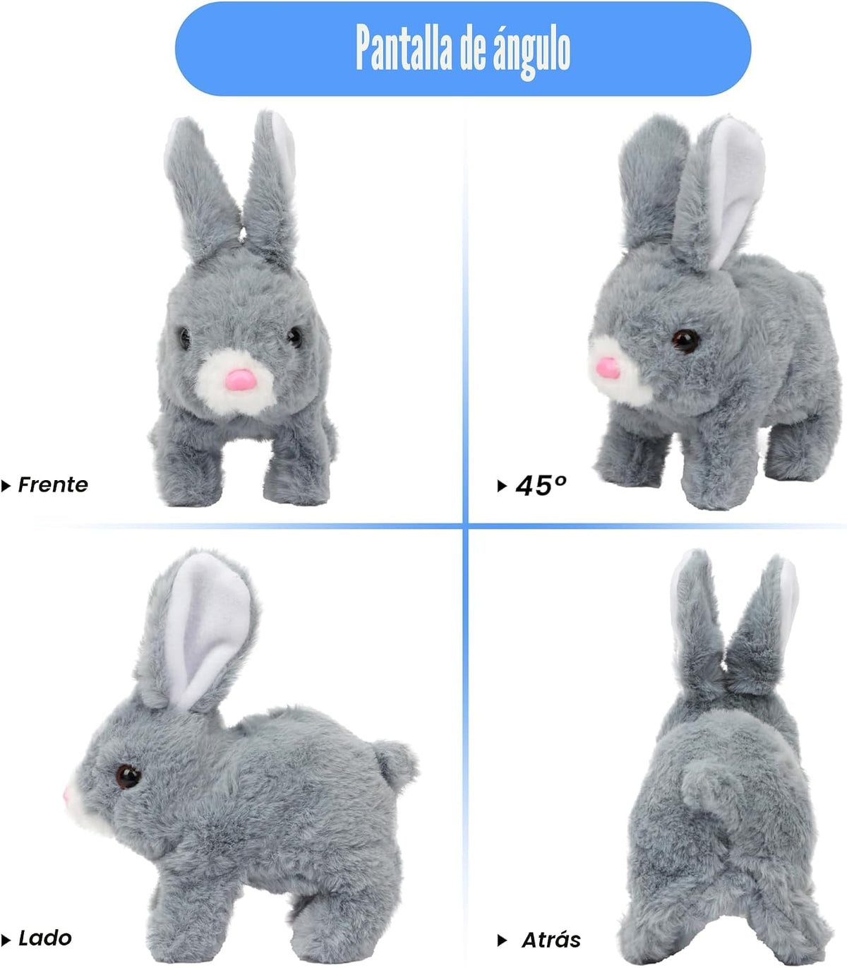 Hopearl - Conejo saltarín, juguete de peluche interactivo electróni...