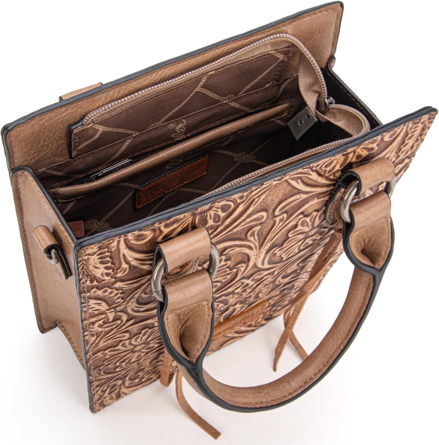 Wrangler Bolso Cruzado en Relieve para Mujer con Asa Superior, Bols...
