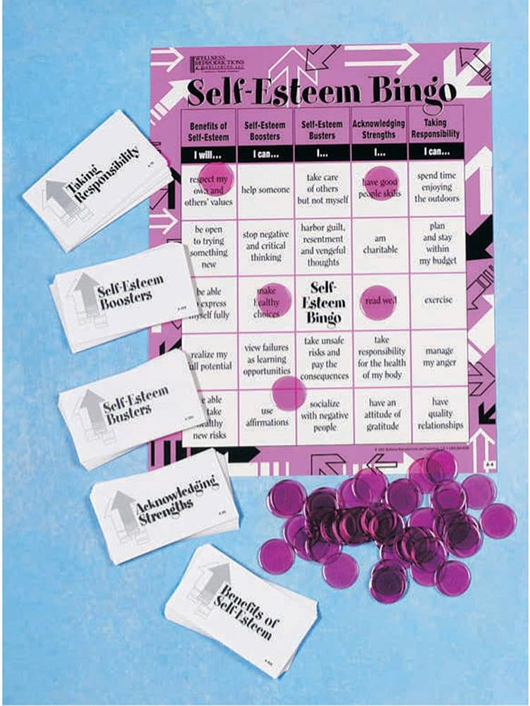 Juego de bingo de autoestima para adultos