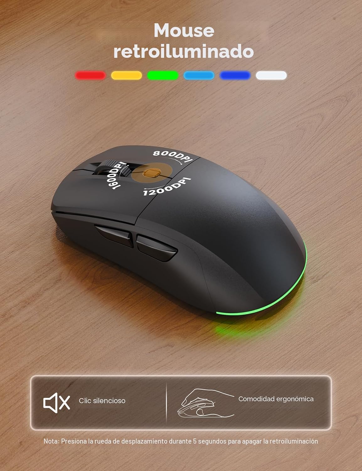 Trueque Combo de teclado y mouse inalámbricos, batería de 4000 mAh...