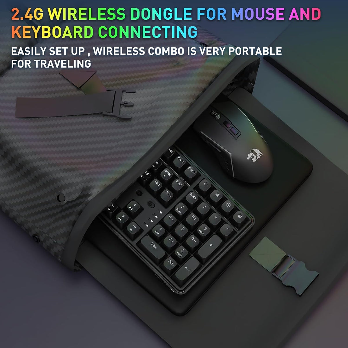 Redragon S163 - Combo de teclado y mouse para juegos Wilreess de 3...