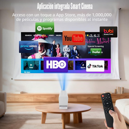 Mini proyector con Wifi y Bluetooth, proyector inteligente compatib...