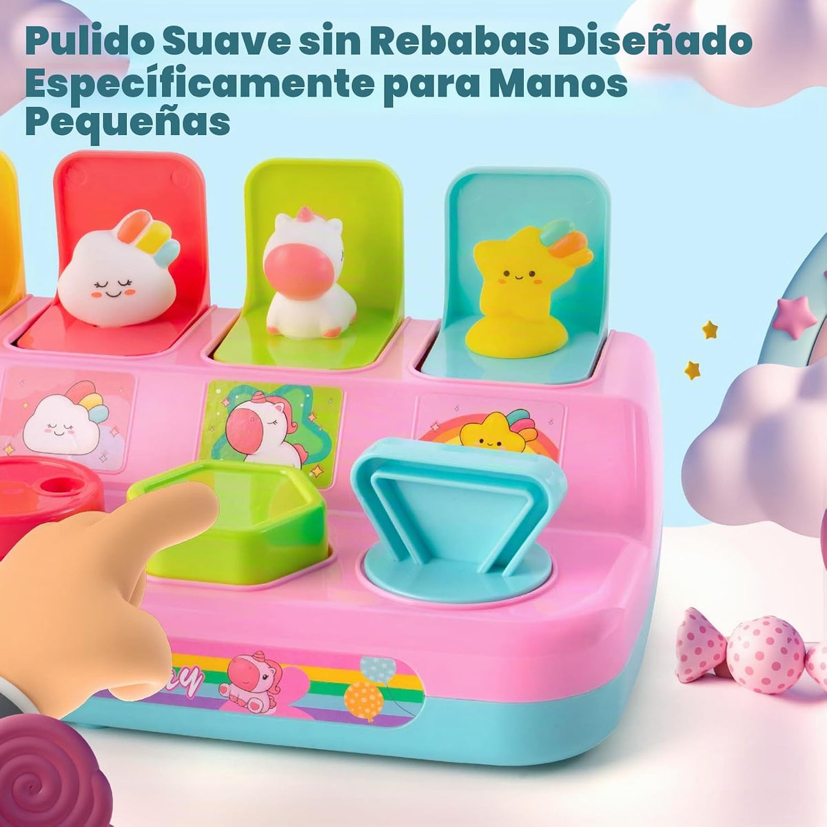 Tovol Zerky Montessori Pop Up Causa &amp; Effect Juguete para niños...