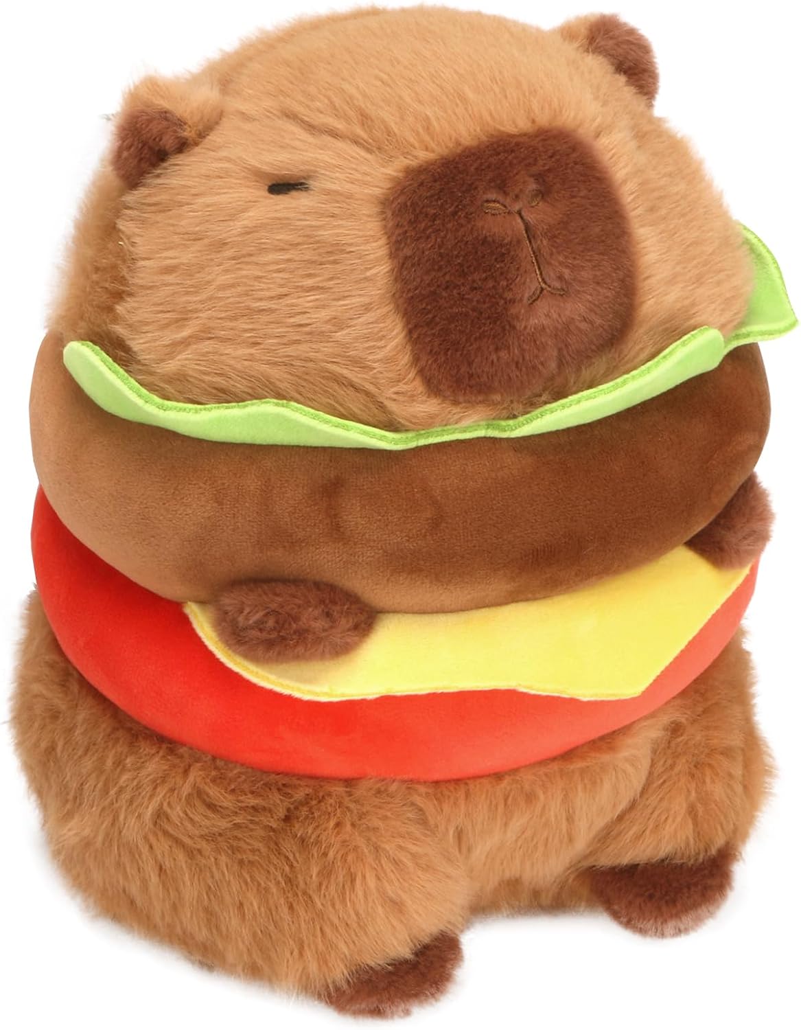 CHDBLOCK Peluche de Capibara Hamburguesa - Peluche de Capibara Boni...
