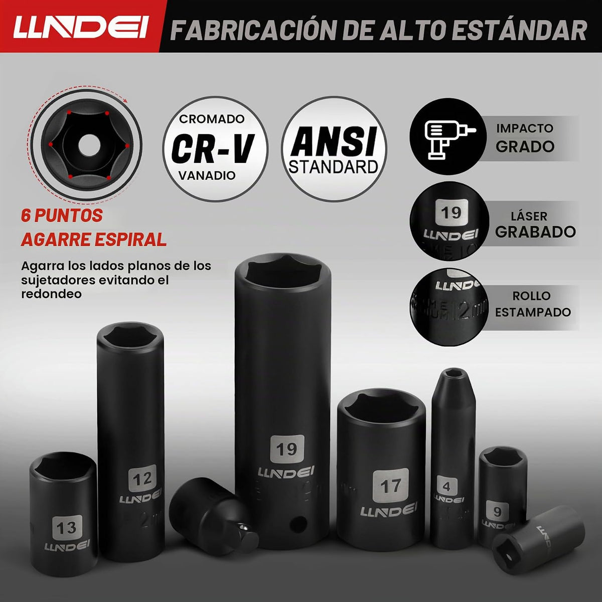 LLNDEI Juego de herramientas de 160 piezas para mecánicos, juego de...