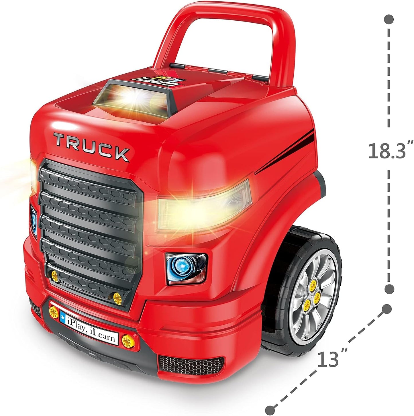 iPlay, iLearn - Juguete de motor de camión grande, coche mecánico p...