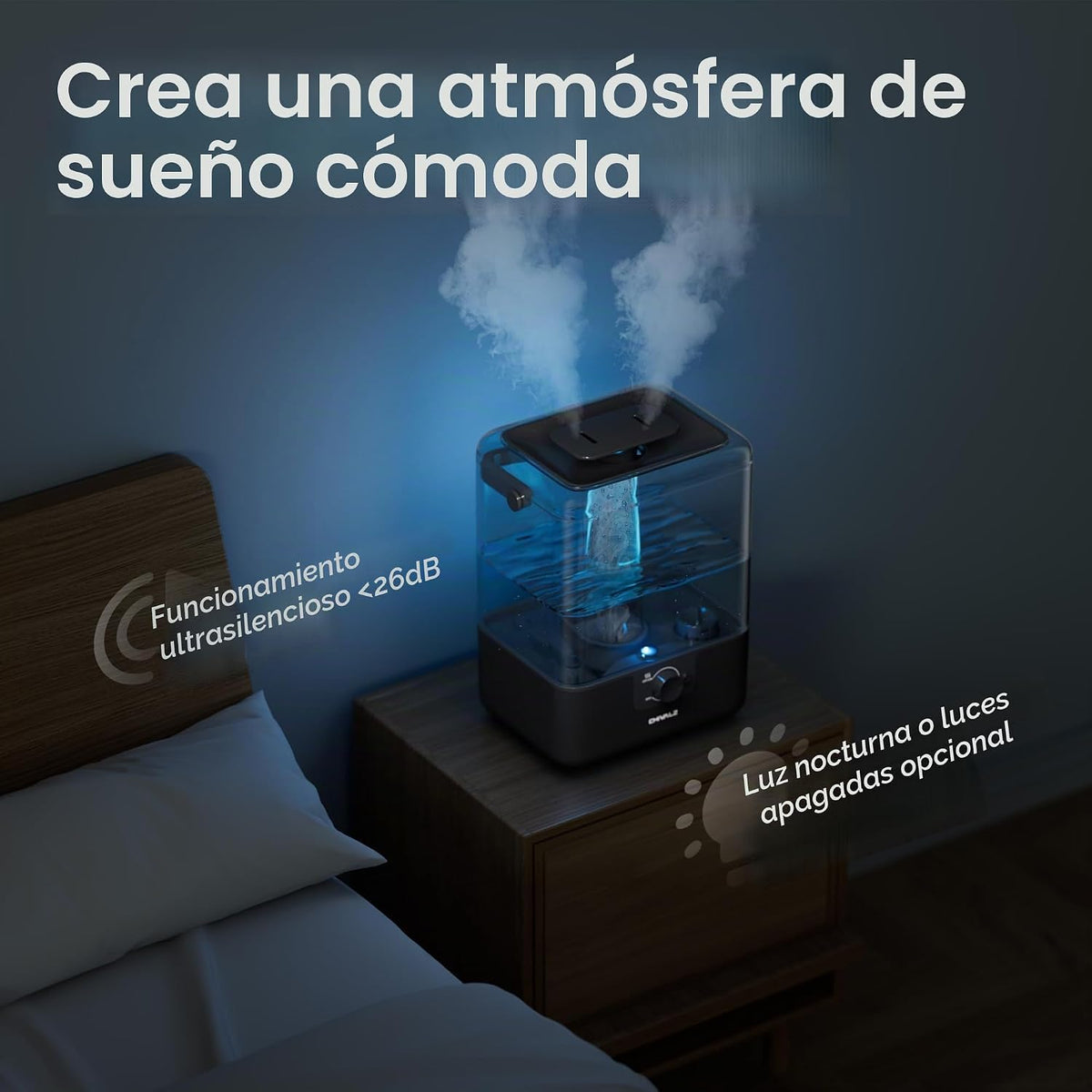 CHIVALZ Humidificadores para dormitorio habitación grande, humidifi...