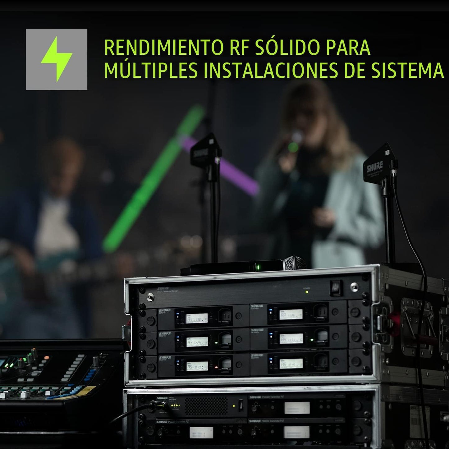 Shure GLXD24R+\/B87A Sistema de micrófono inalámbrico digital profe...