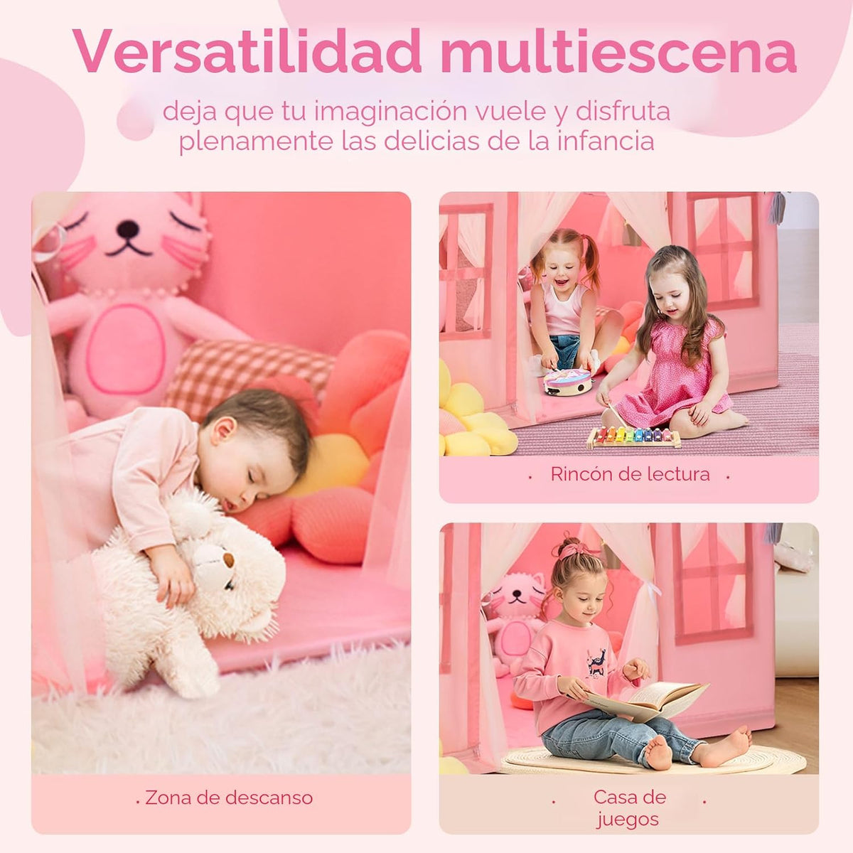 RONGFA - Tienda de campaña grande para niños, casa de juegos básica...