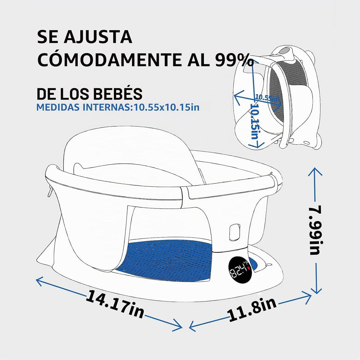 Asientos de baño para bebés sentados, silla de baño para bebés dura...