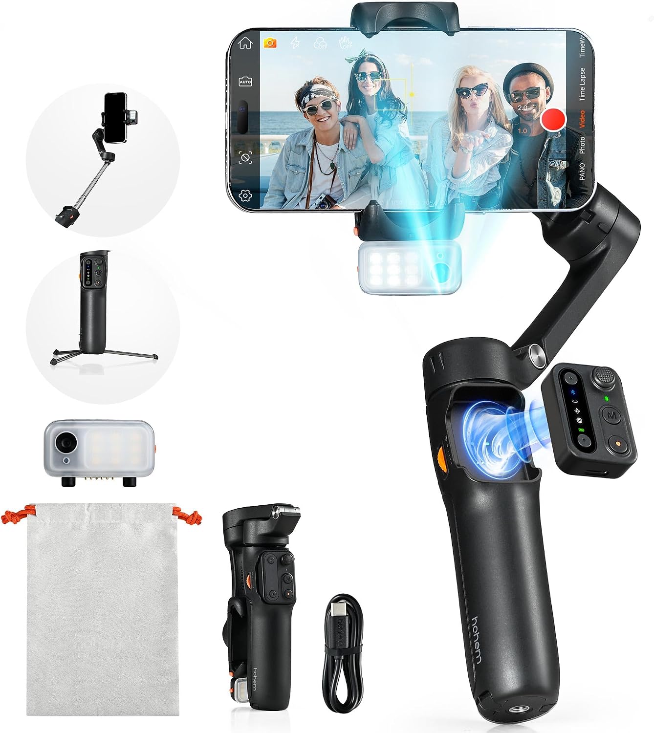 hohem iSteady V3 - Estabilizador de cardán para iPhone, cardán de t...